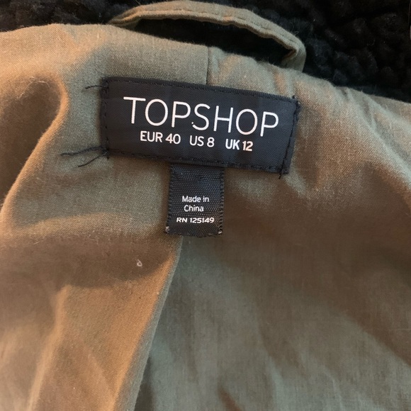 Top shop black teddy jacket - Picture 5 of 5